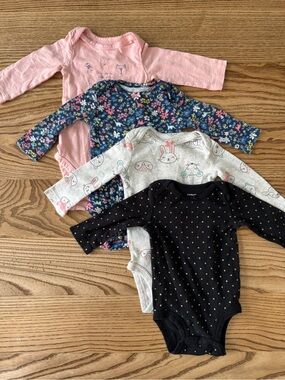 Assorted Set of Baby Girl Onesies - 6 months